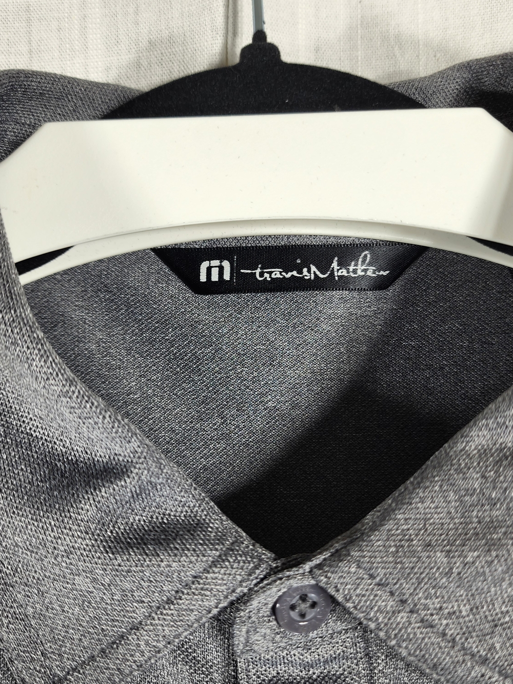 Travis Mathew Gray, White and Mint Stripe Performance Polo - Picture 2 of 9